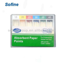 Points de papier absorbant, points de papier absorbant dentaire